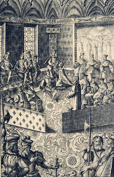Lit de Justice tenu par Louis XIII au lendemain de la mort de son Pre - Archives Nationales AE-II-3890